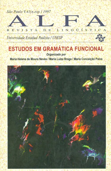 					Visualizar v. 41 - Especial (1997): Estudos em gramática funcional
				