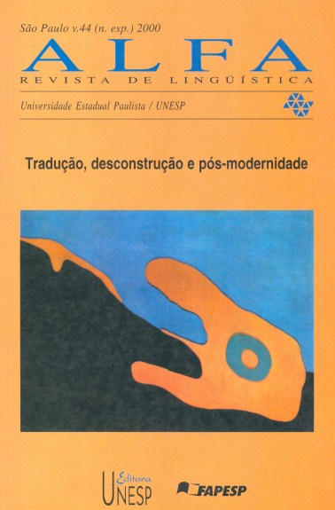 					Visualizar v. 44 - Especial (2000): Tradução, desconstrução e pós-modernidade
				
