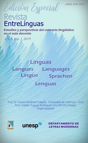 					Visualizar v. 5, n. esp. 1, jul. (2019) - Estudios y perspectivas del contacto lingüístico en el aula docente
				