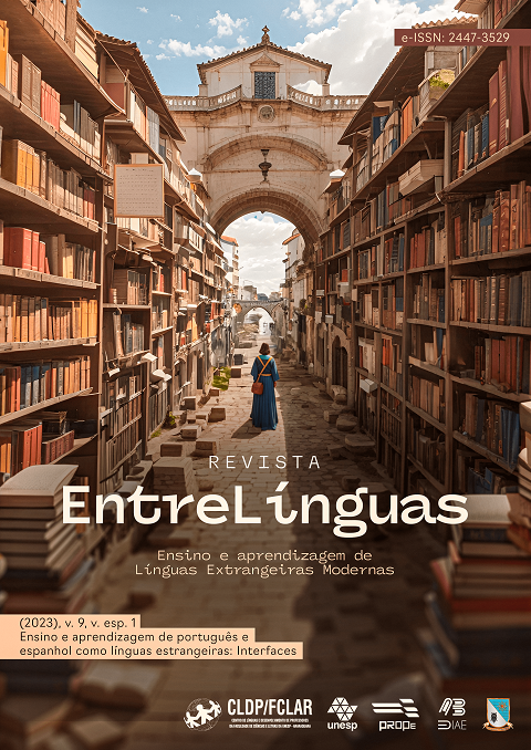 					Visualizar (2023), v. 9, v. esp. 1 - Ensino e aprendizagem de português e espanhol como línguas  estrangeiras: Interfaces
				